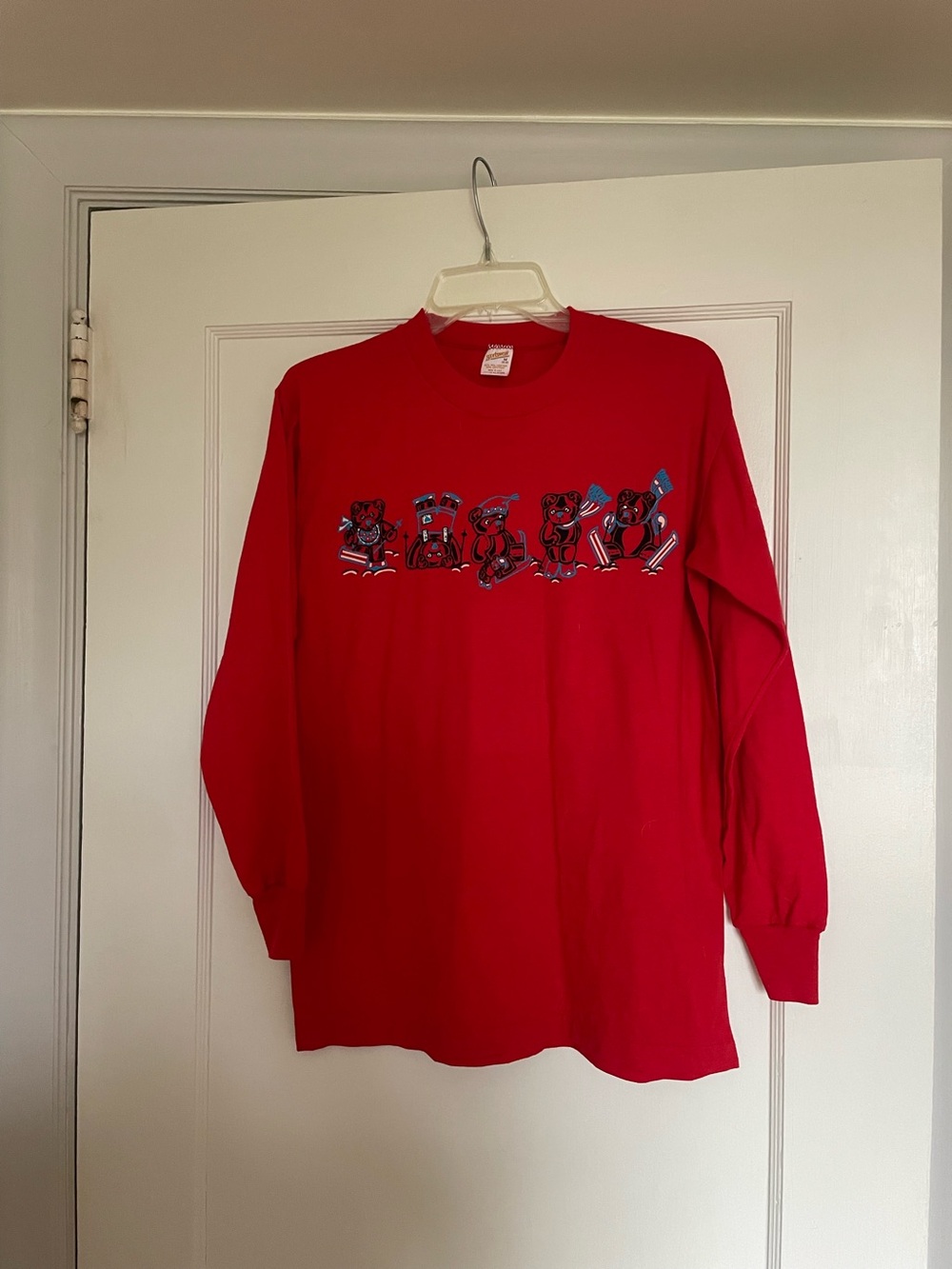 Vintage Red Ski Bear Shirt